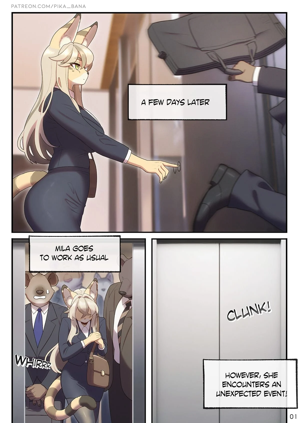 Elevator porn comics