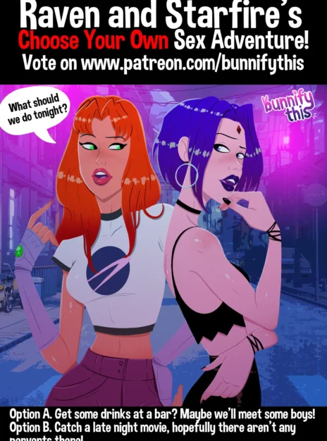Raven and Starfire’s Night Out CYOA