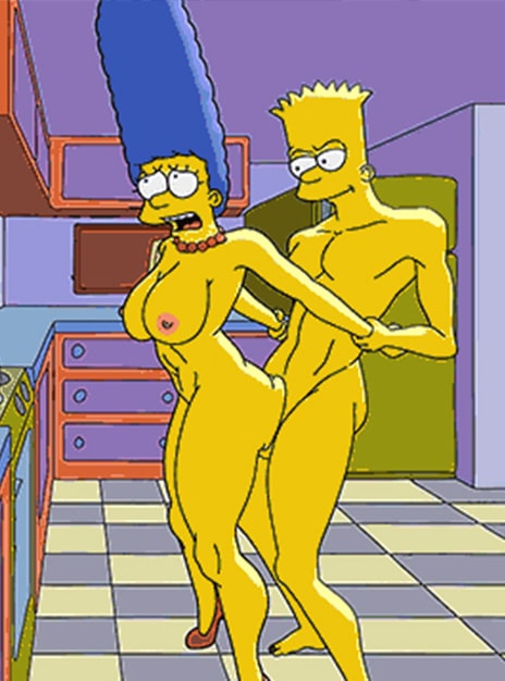Bart and Marge Simpson