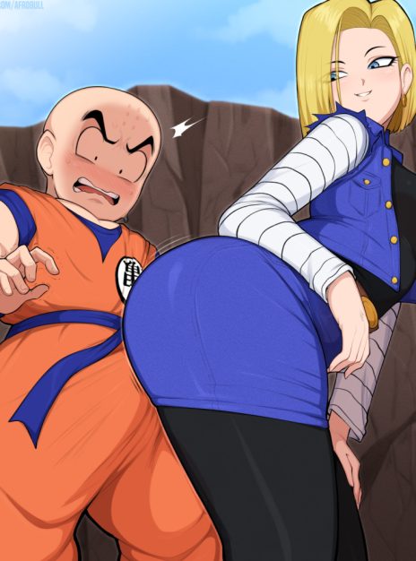 Krilln and Android 18’s First Meeting